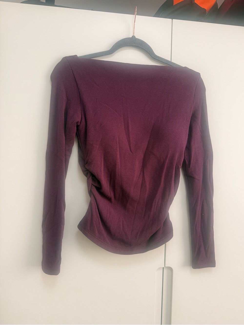OGL Long Sleeve Boatneck Top - Plum Burgundy